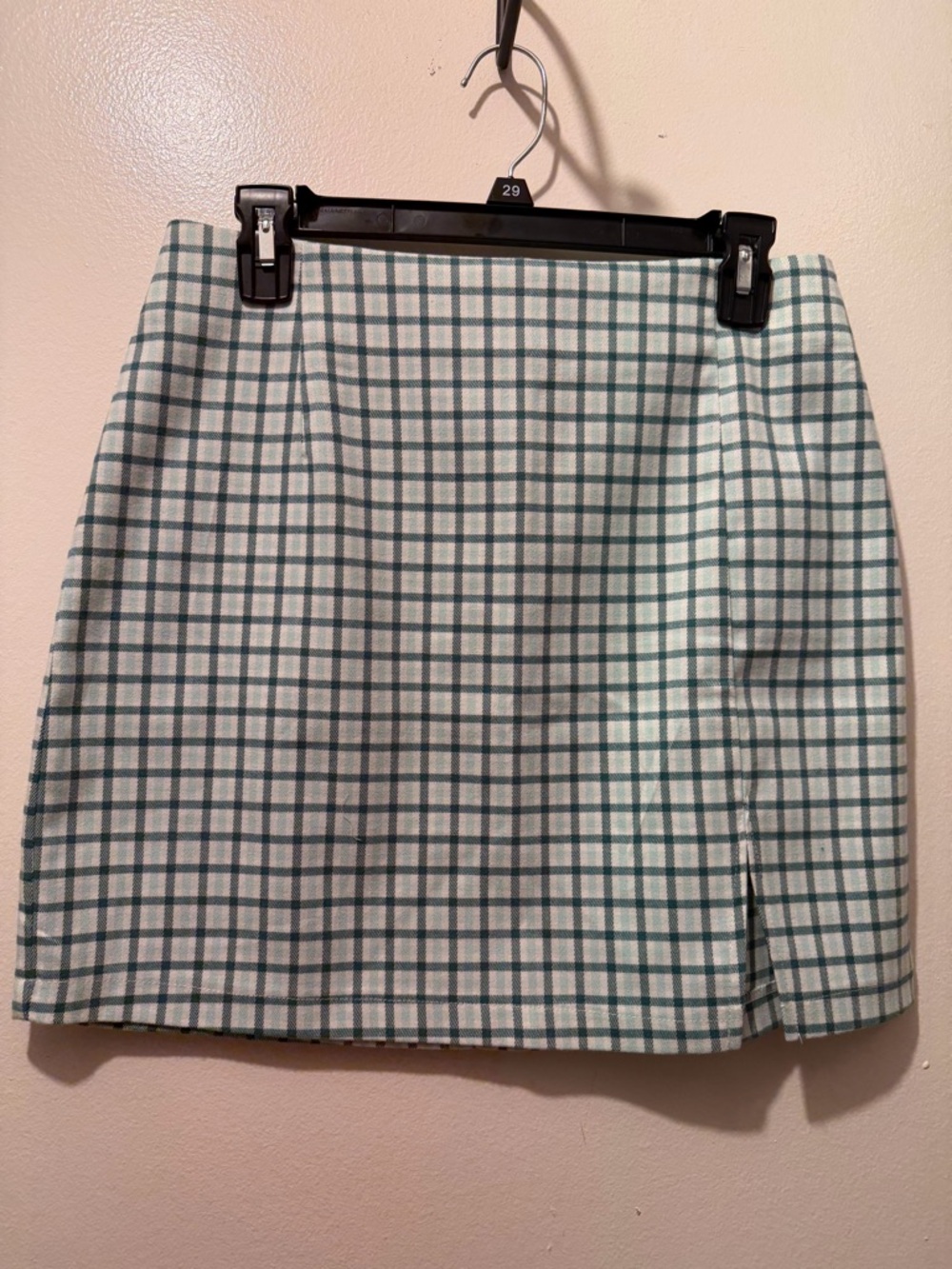wild fable Green and White Plaid Mini Skirt